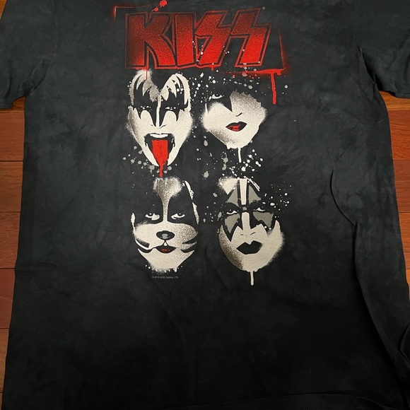 Liquid Blue KISS Faces Tie-Dye T-Shirt - Picture 2 of 3